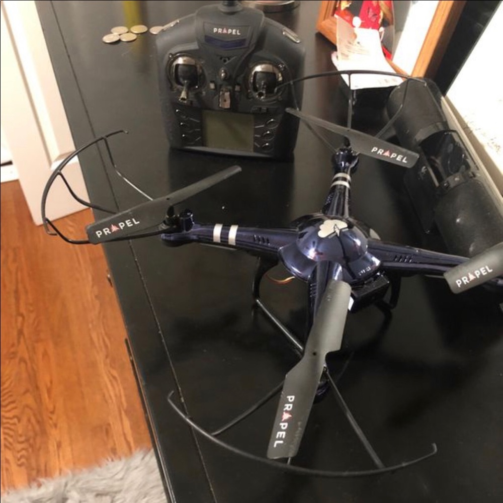 Fully functional drone with camera +chip inserter.